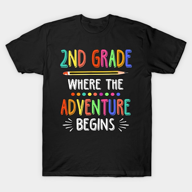 2nd grade Where The Adventure Begins T-Shirt by buuka1991